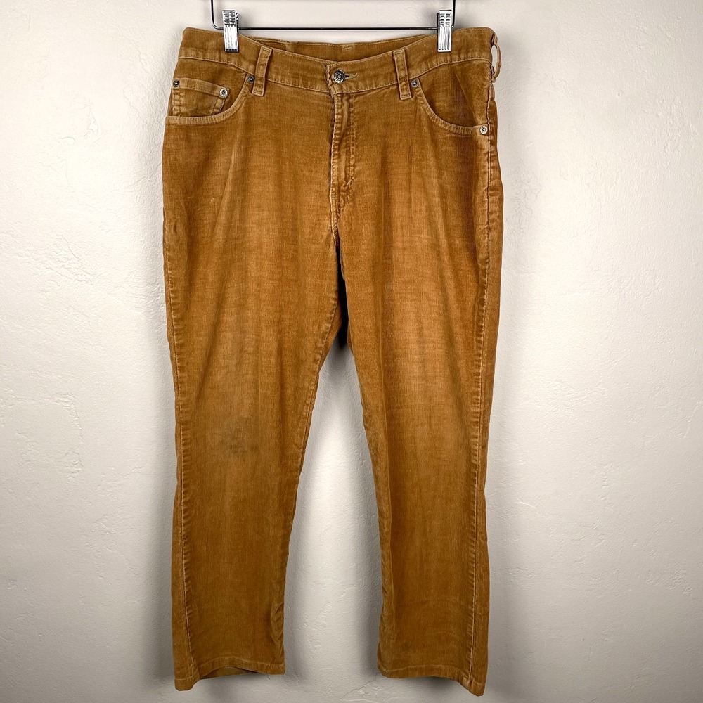 Vintage Levis 517 Corduroy Jeans Womens 11 M Jr (Fits 33x26) Pants Tan Y2K 2000